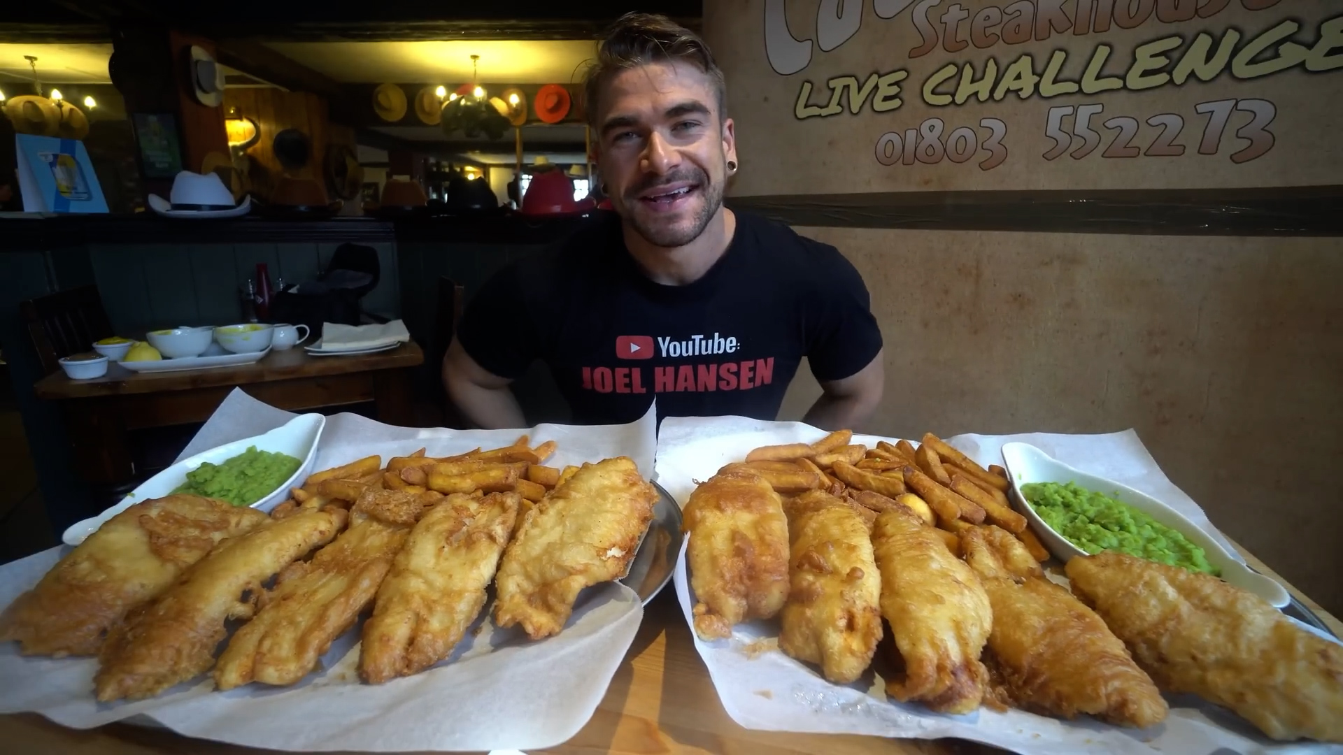 Man attempts undefeated 14-pound British fish and chips challenge