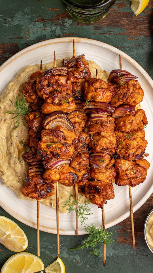 This Lebanese chicken skewers dish comes with a smoky twist