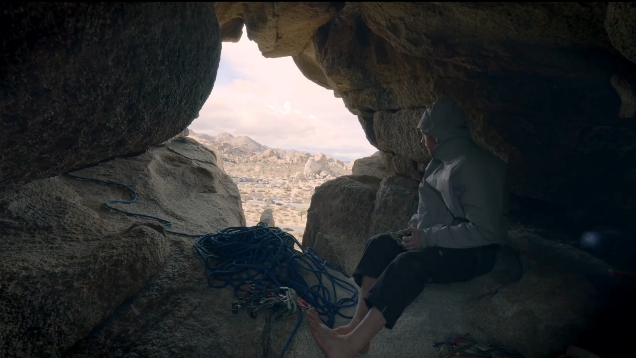 Joshua Tree caves and their desert landscapes