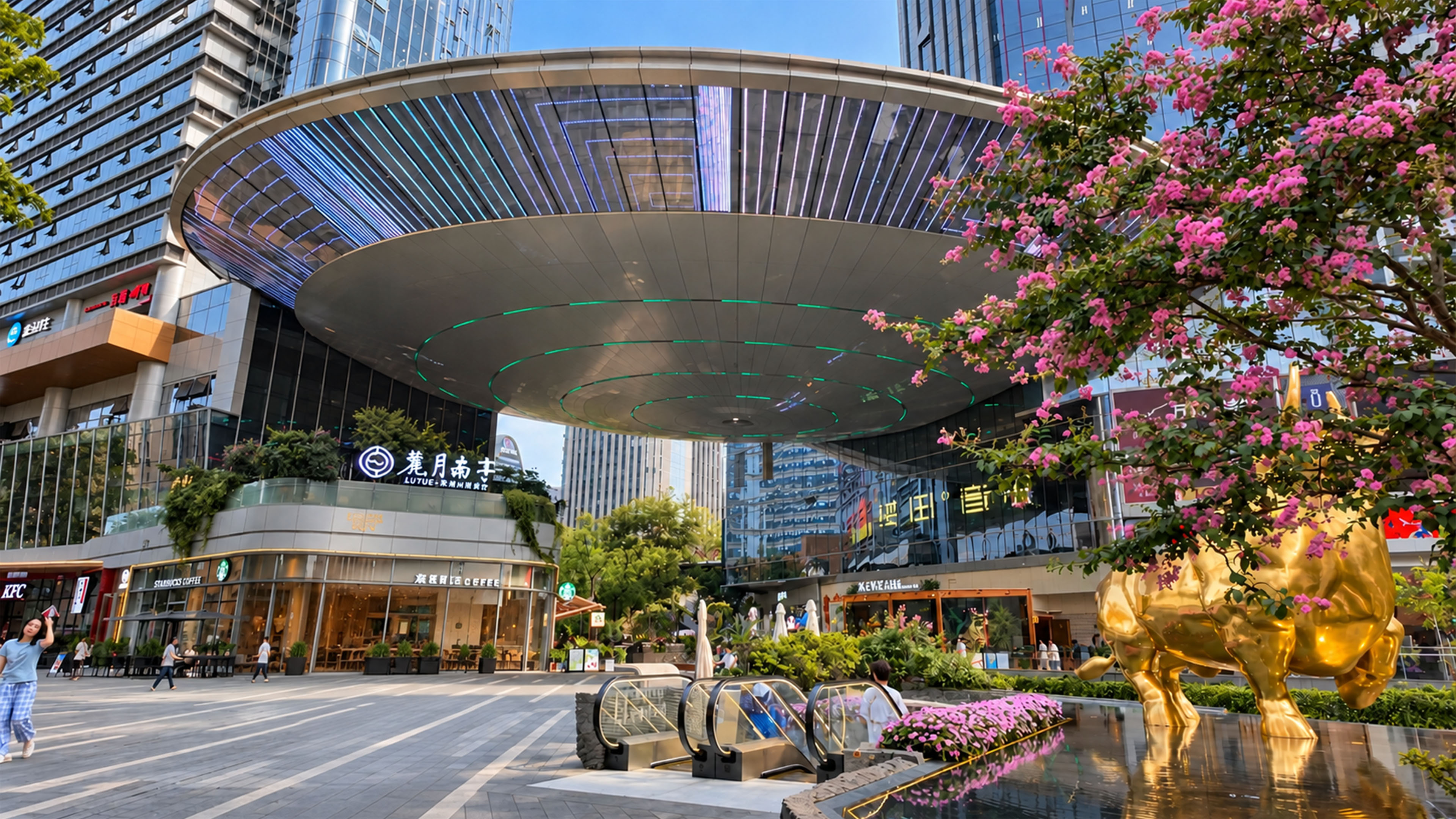 This shopping mall in China has a giant UFO shaped roof