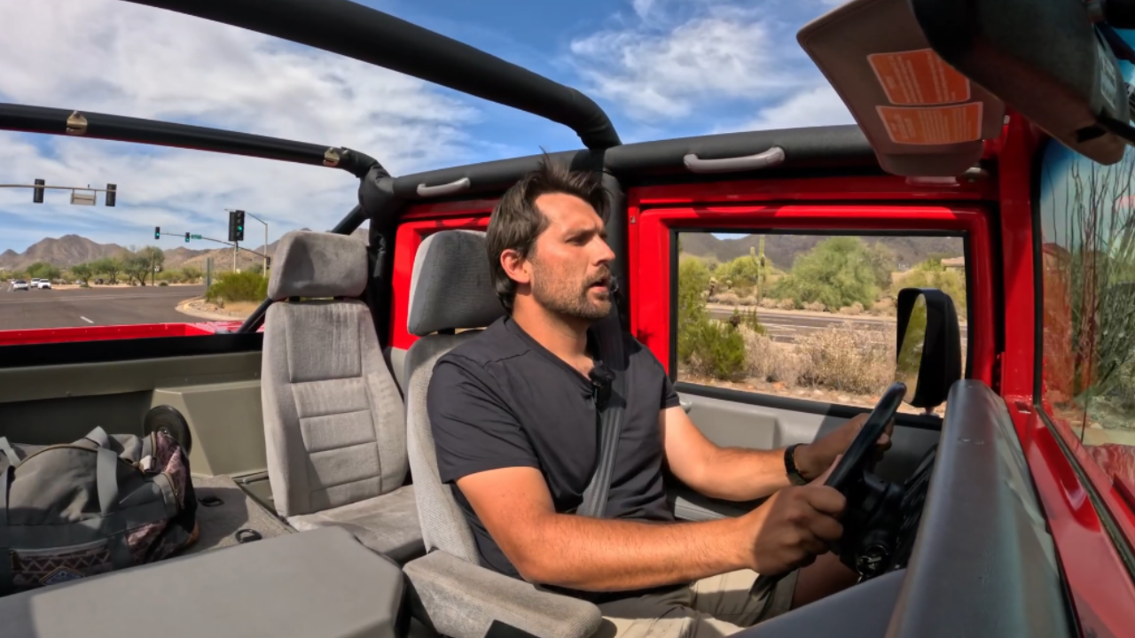 What to expect behind the wheel of a 1995 Hummer H1 open top