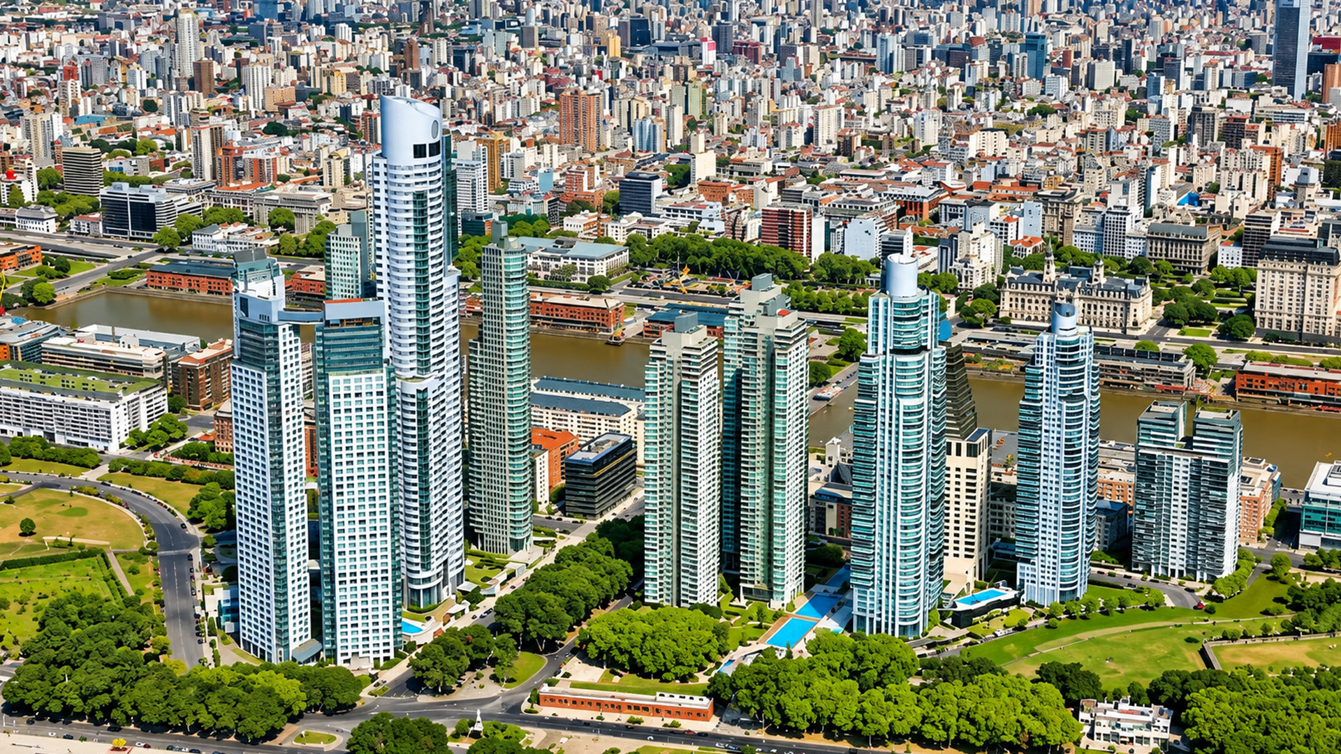 Tall residential towers transform the urban scale of Puerto Madero