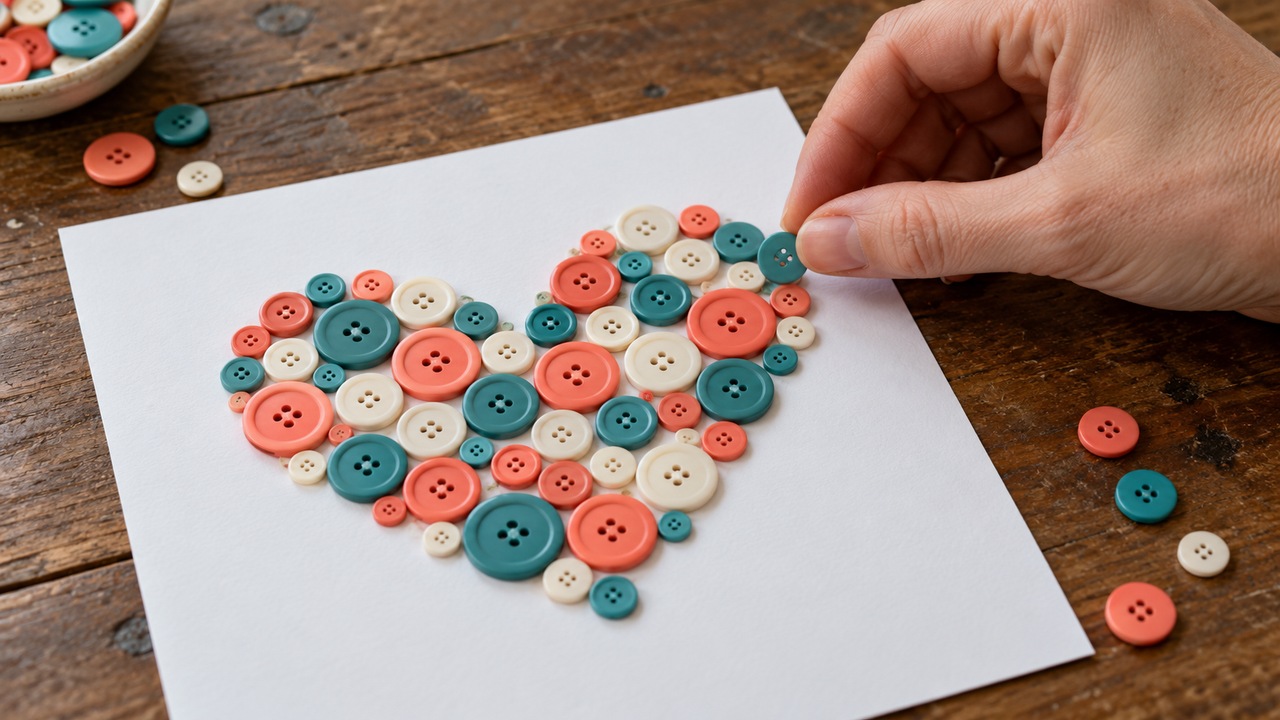 How to Turn Colorful Buttons Into a Art Piece