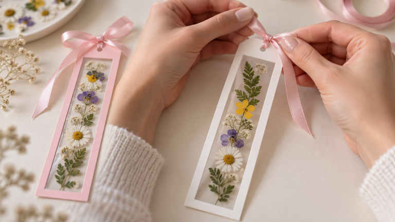How to make pressed flower bookmarks
