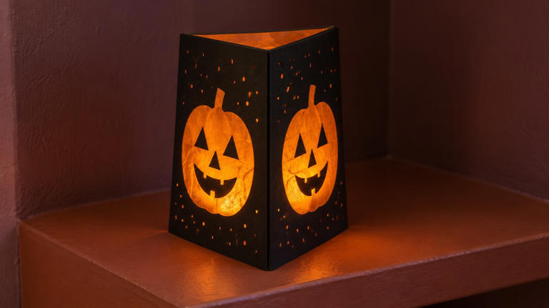 How to make Halloween paper lanterns for a cozy, spooky glow