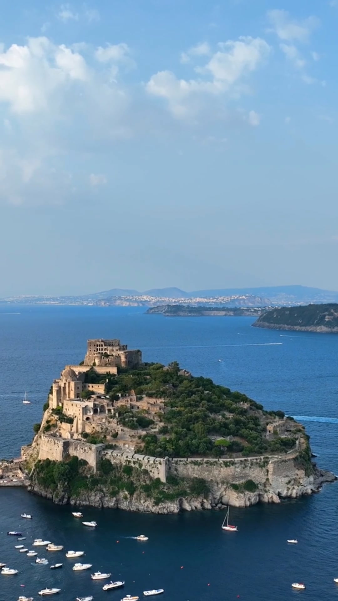 Aragonese Castle Ischia: Drone views of Italy's historic island fortress