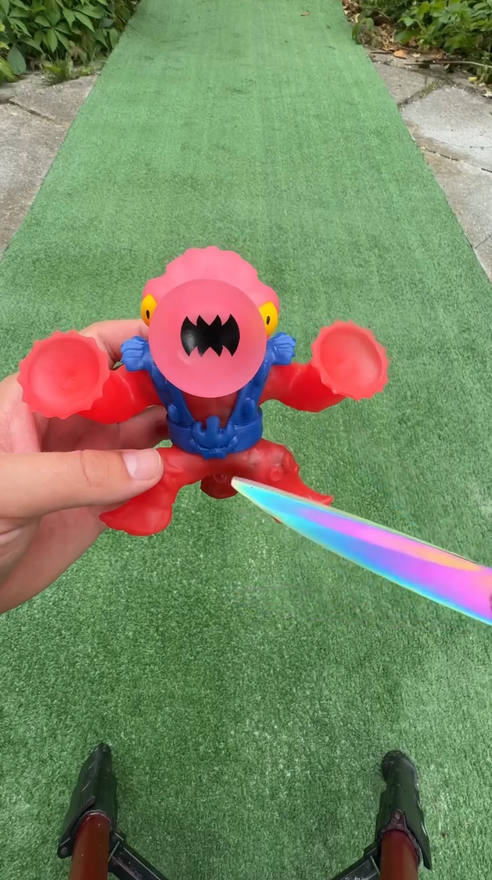 Colorful inflatable toys and their unexpected bursting moments