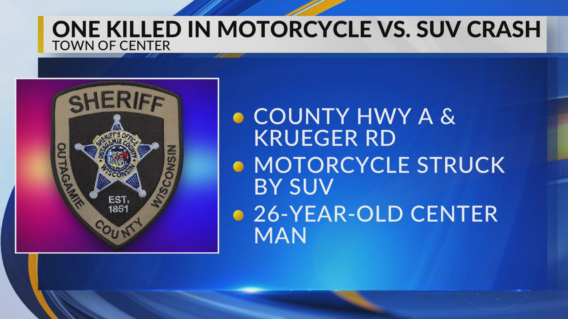 Motorcyclist in Outagamie County dead after sideswiping combine ...