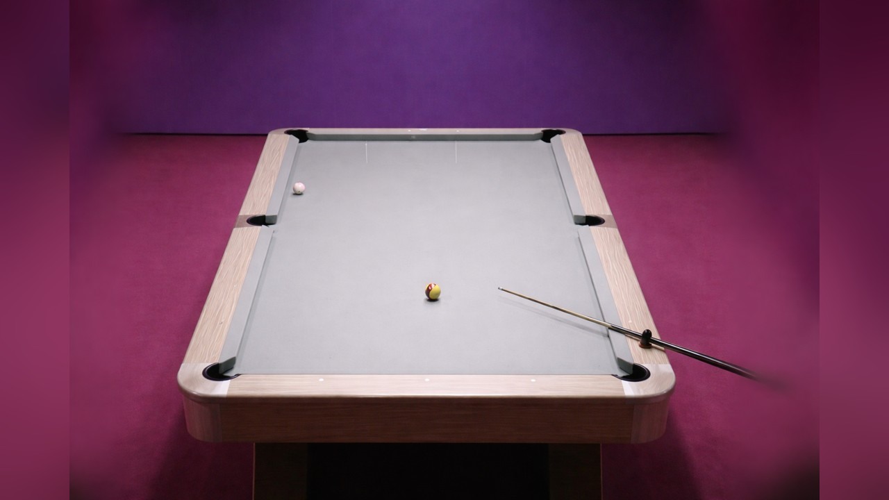 Players face a nine ball billiards challenge