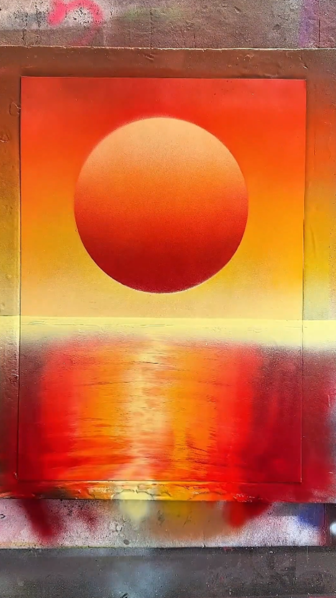 How to create a beautiful sunset with spray paint