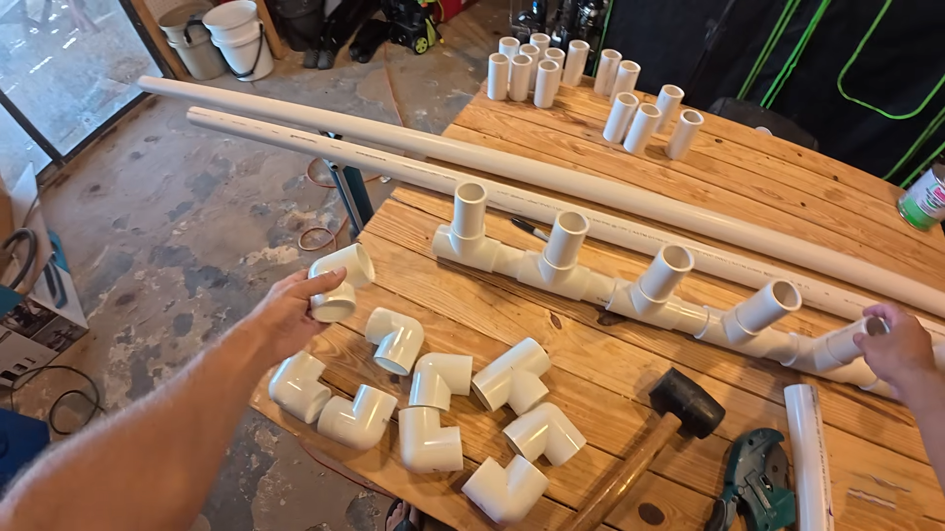 A DIY fishing rod holder takes shape from PVC pipe