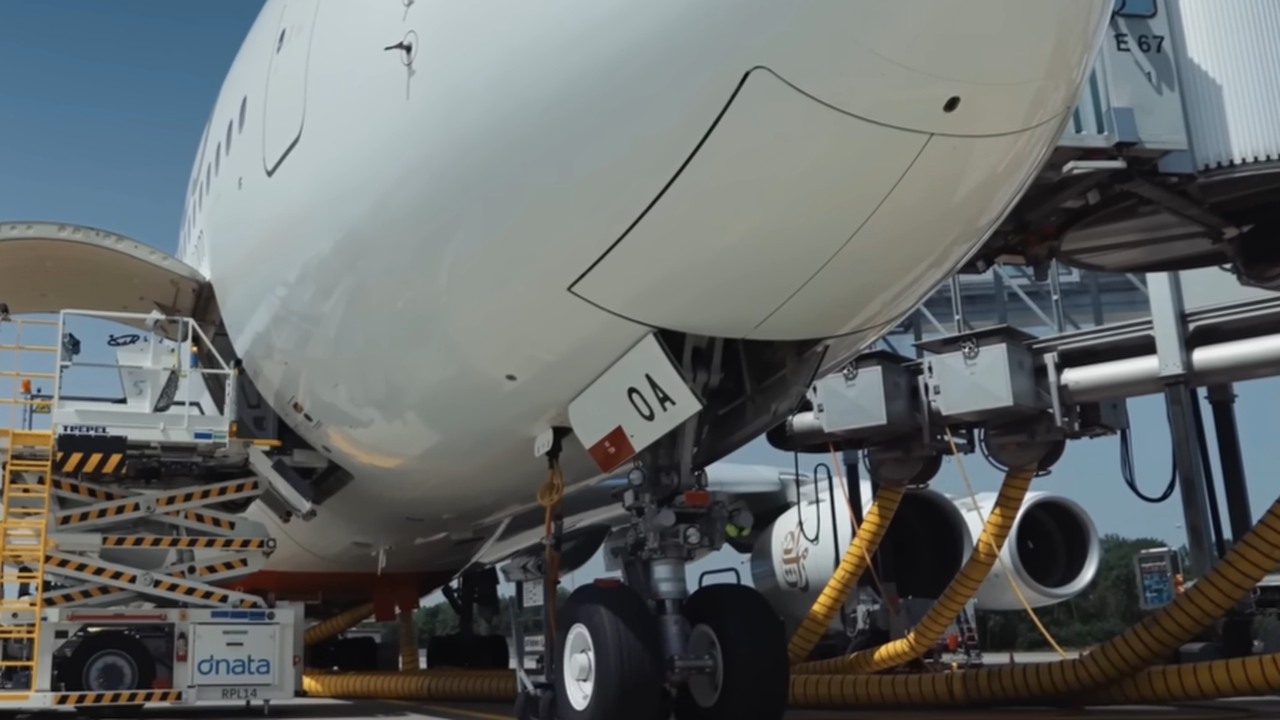 A passenger jet struck a concrete structure 387 feet beyond the runway ...