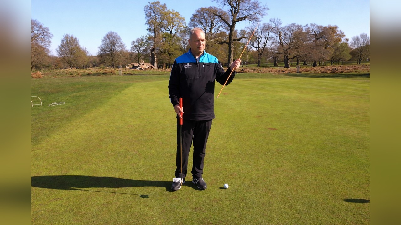 Alistair Davies' alignment rod drills for putting