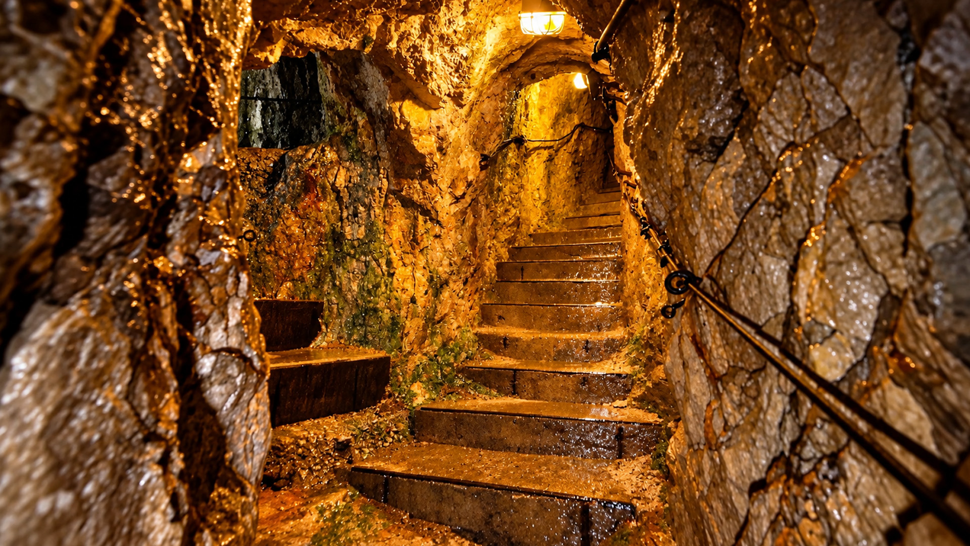 Inside the mountain tunnels of Höllentalklamm Gorge (4K)