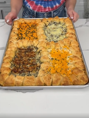 Ultimate 4-dip appetizer tray for game day