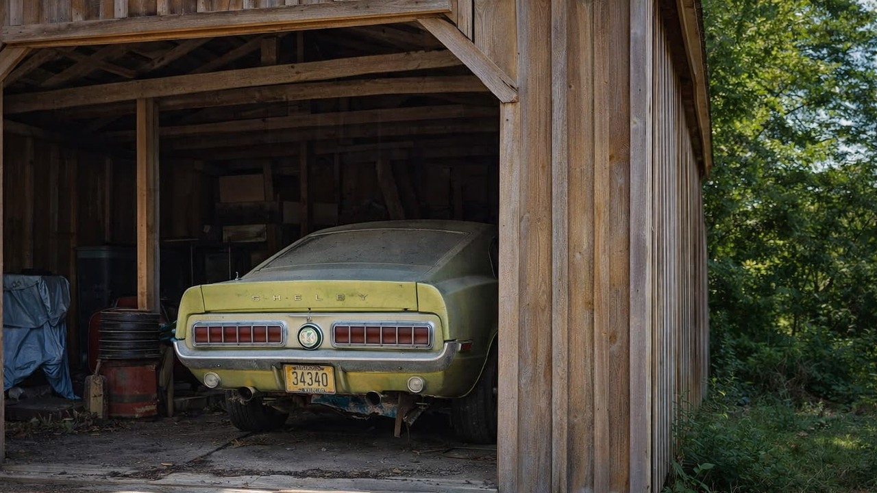 We found a rare 1968 Shelby Mustang - only 17 were made with this color ...