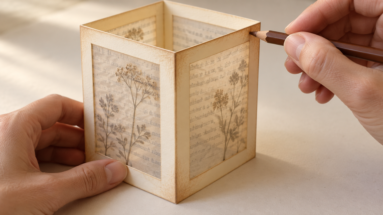 How to make vintage lanterns from old book pages