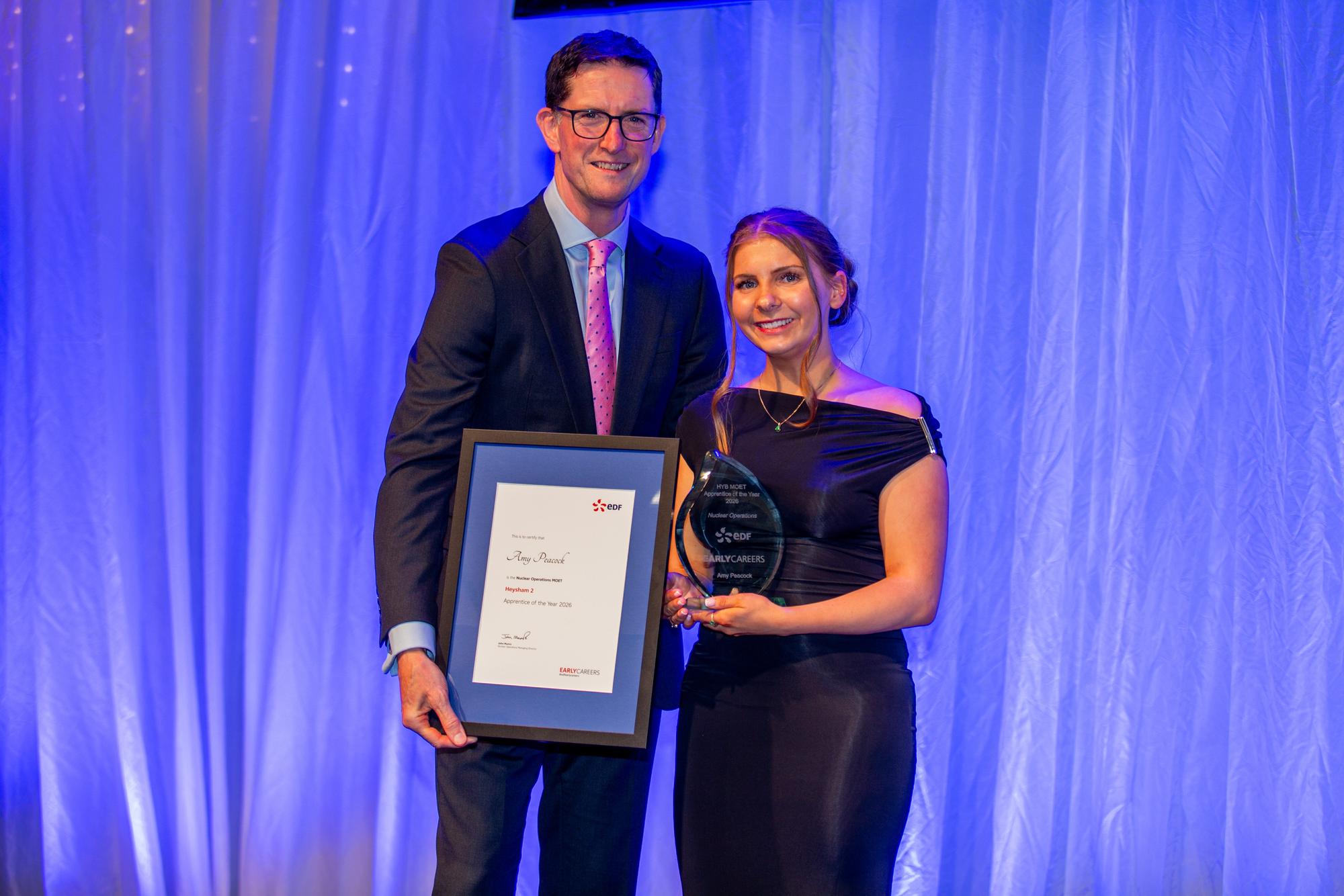 Heysham 2 power station apprentice wins top award for third year running