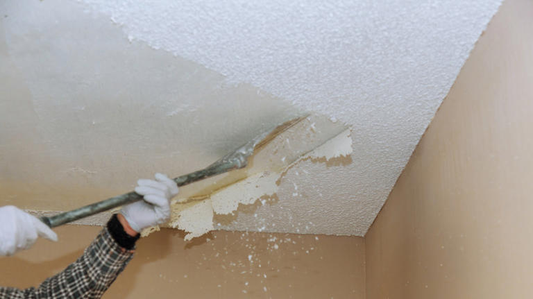 The water trick that makes removing popcorn ceilings more convenient