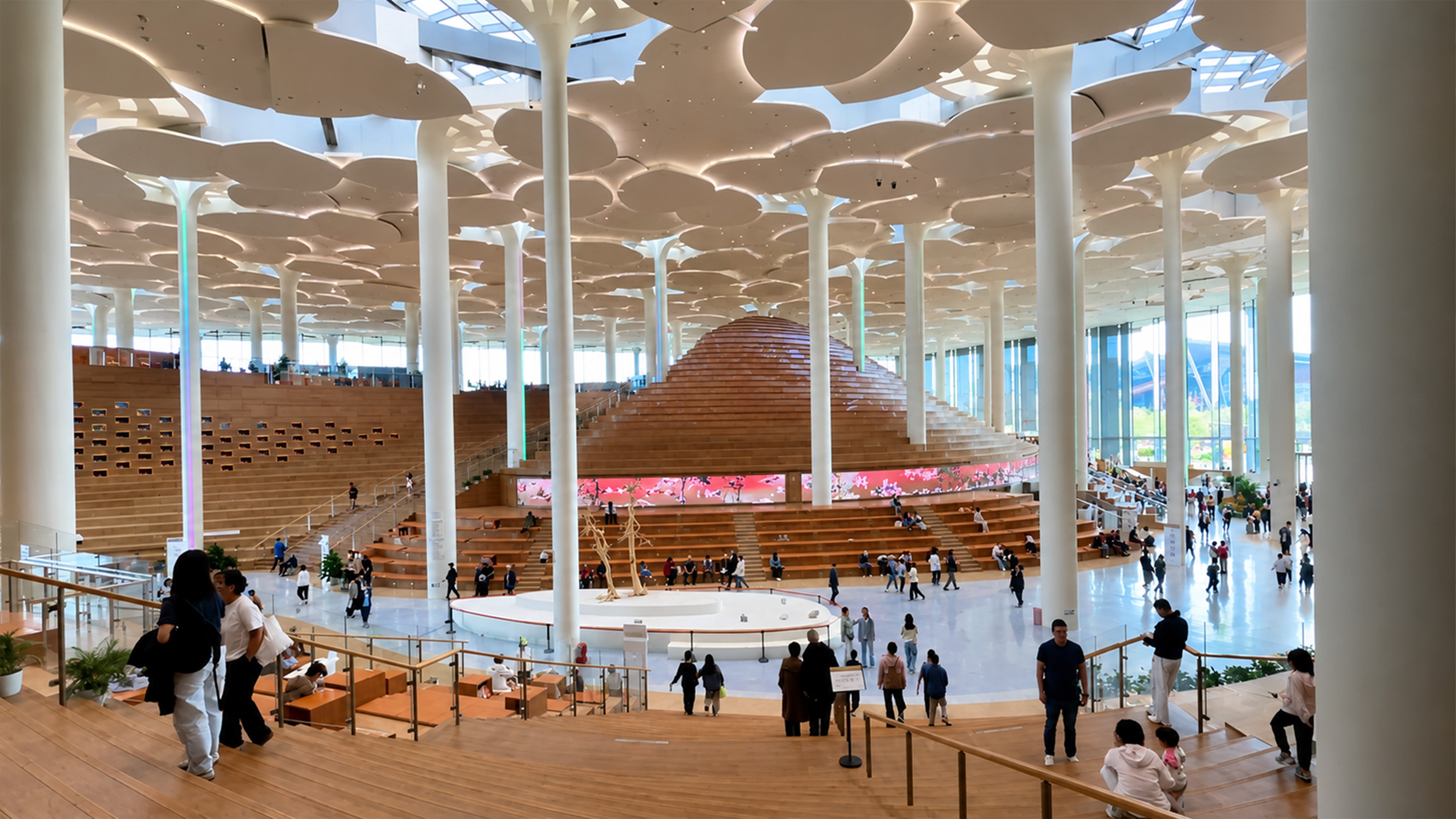 This giant library in China has a wooden mountain inside