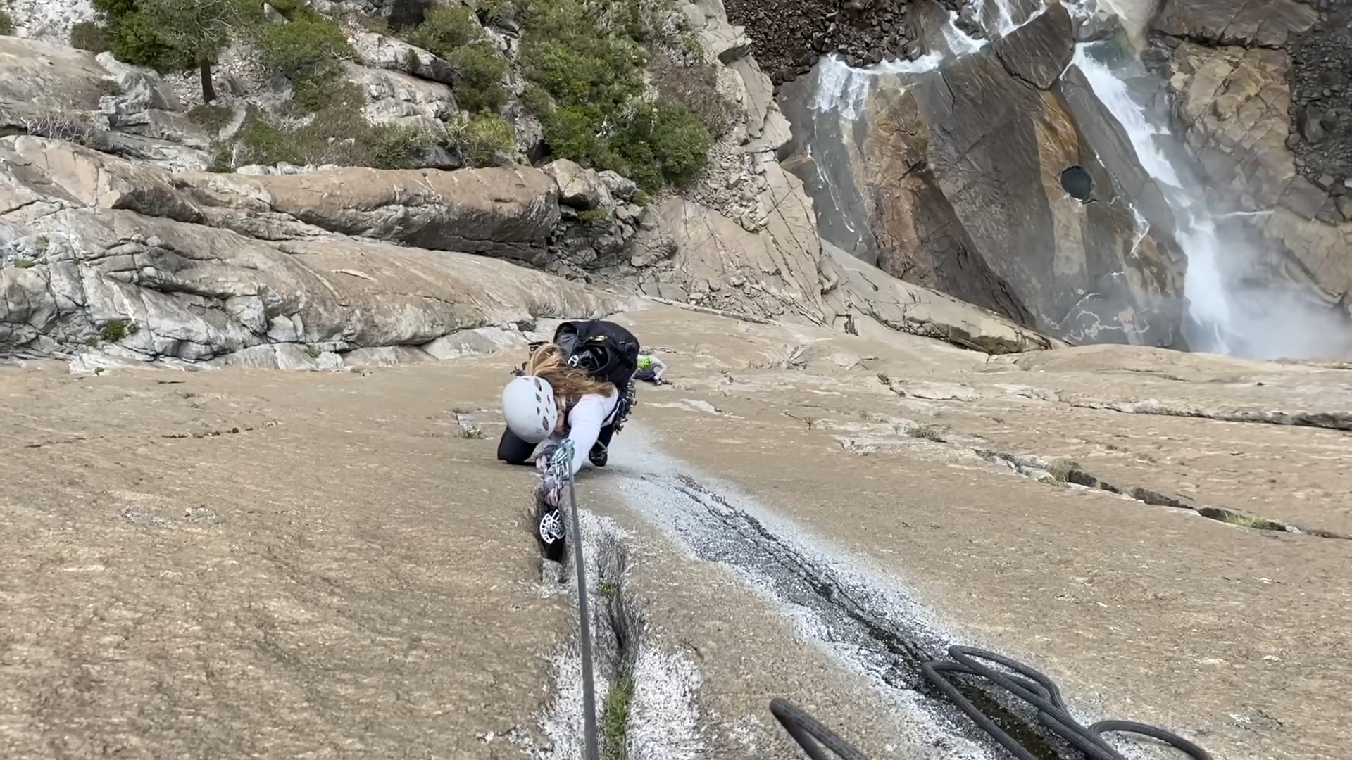 Climbers take on Freestone, a nearly 800-foot Yosemite route