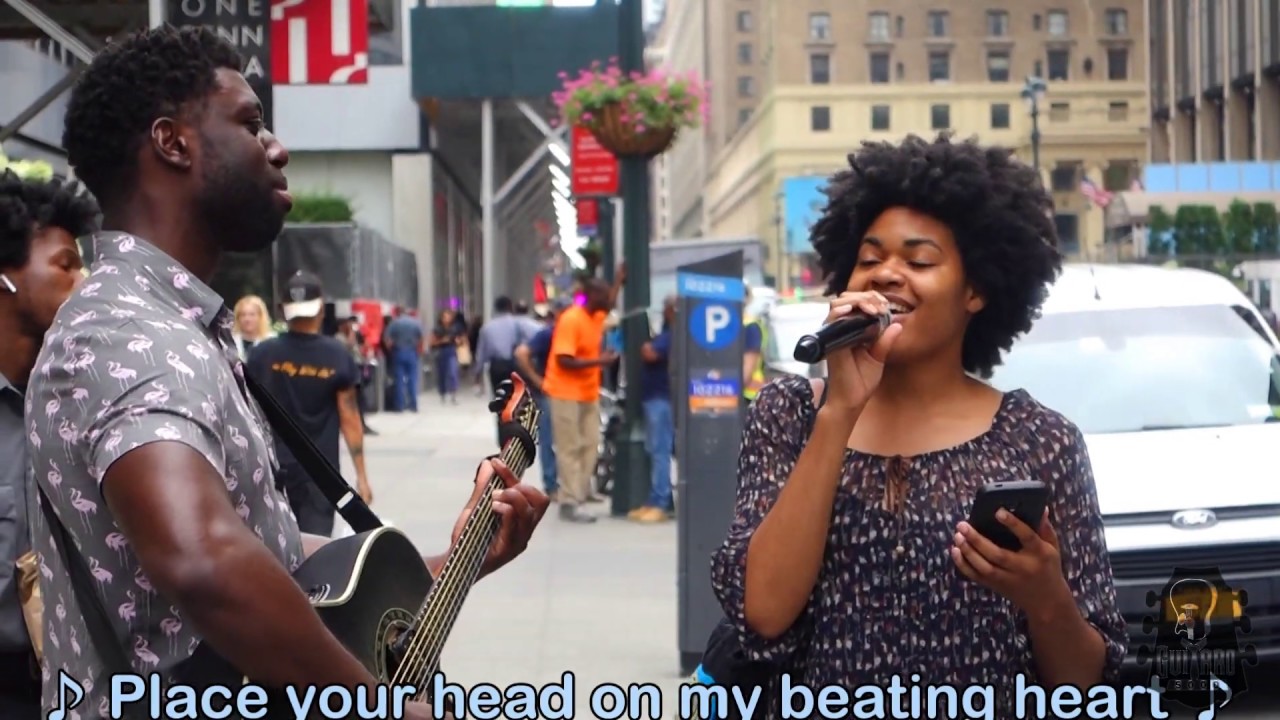 Asking random shy New Yorkers to sing in public
