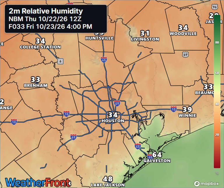 Dry air raises wildfire risk across Houston Friday. What residents ...