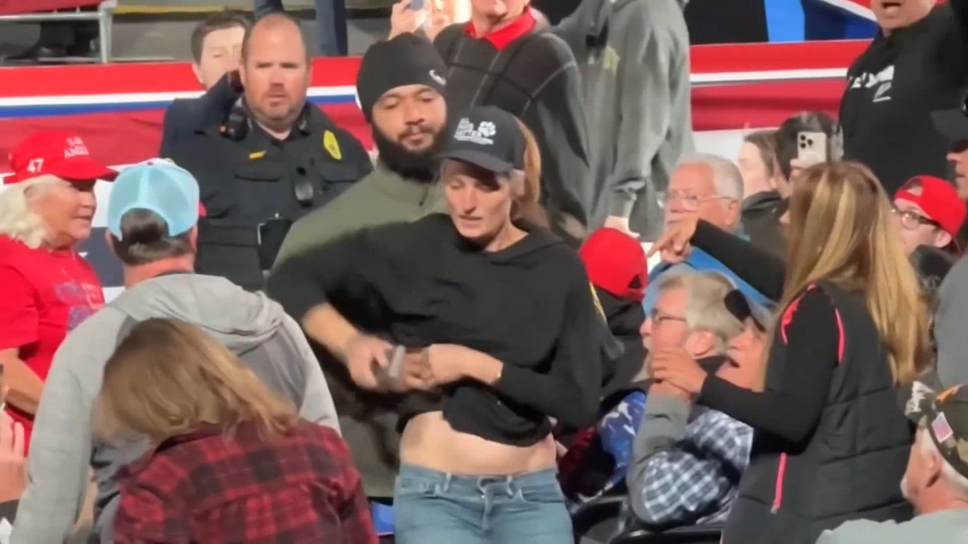NC woman escorted from Trump rally sought justice for dogs shot by trooper