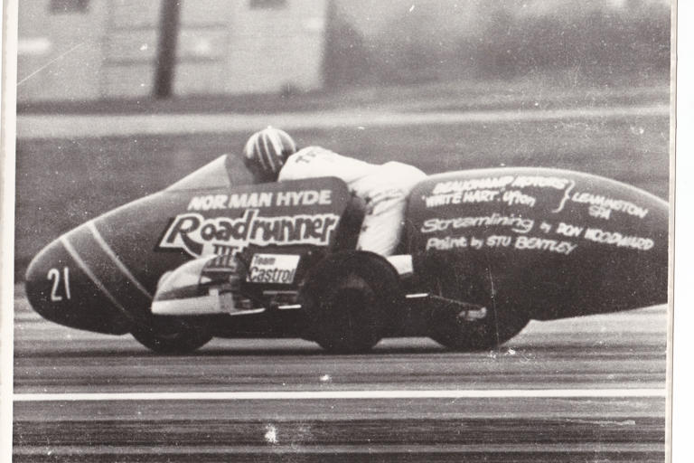 Motorcycle legend on grid for charity fundraisers