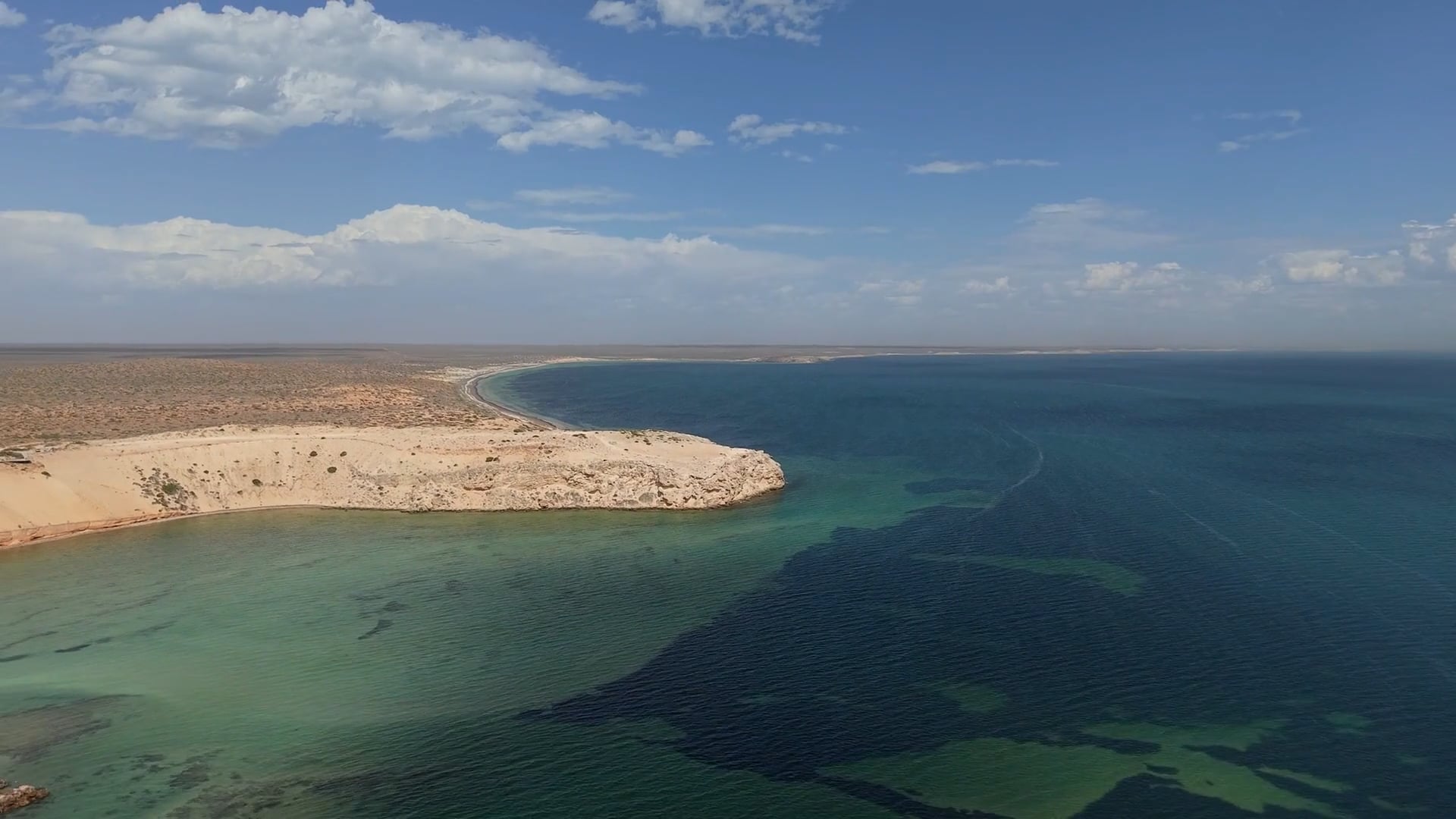 Francois Peron, Australia: Drone flies over Shark Bay’s coastal landscapes