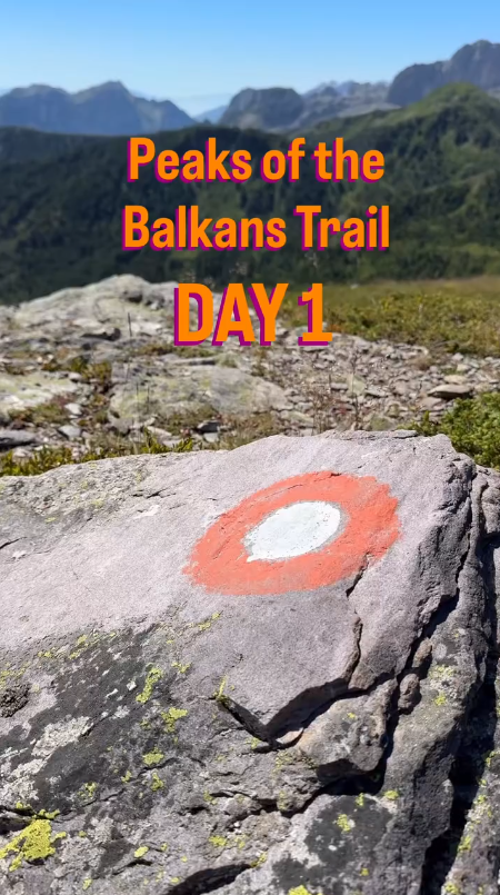 Exploring the peaks of Balkans trail on day one