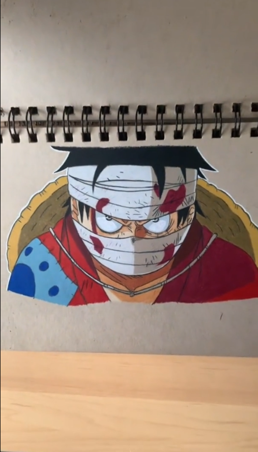 Creating Monkey D Luffy anime fan artwork