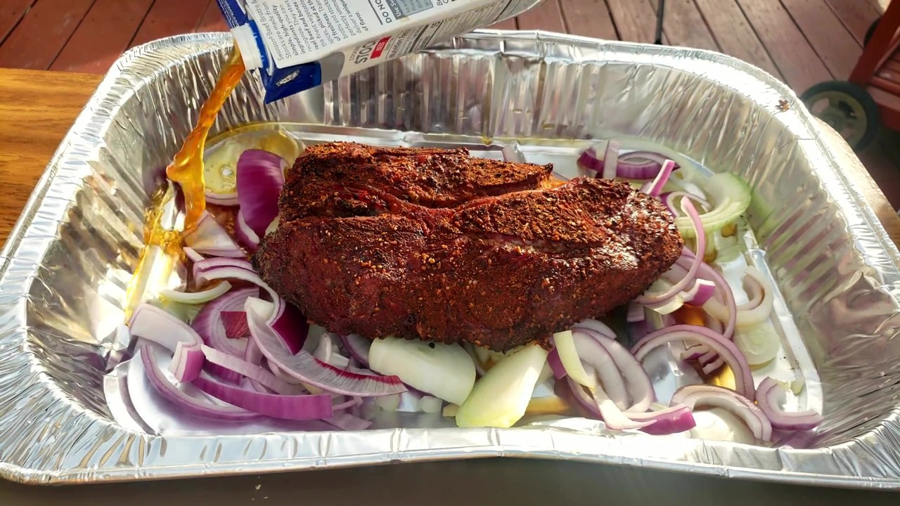 Tommy smokes a beef chuck roast to 200 degrees on a Pit Boss grill