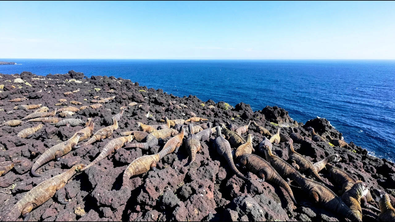 Nearly 14,000 volunteers count Galápagos marine iguanas in 57,838 drone ...