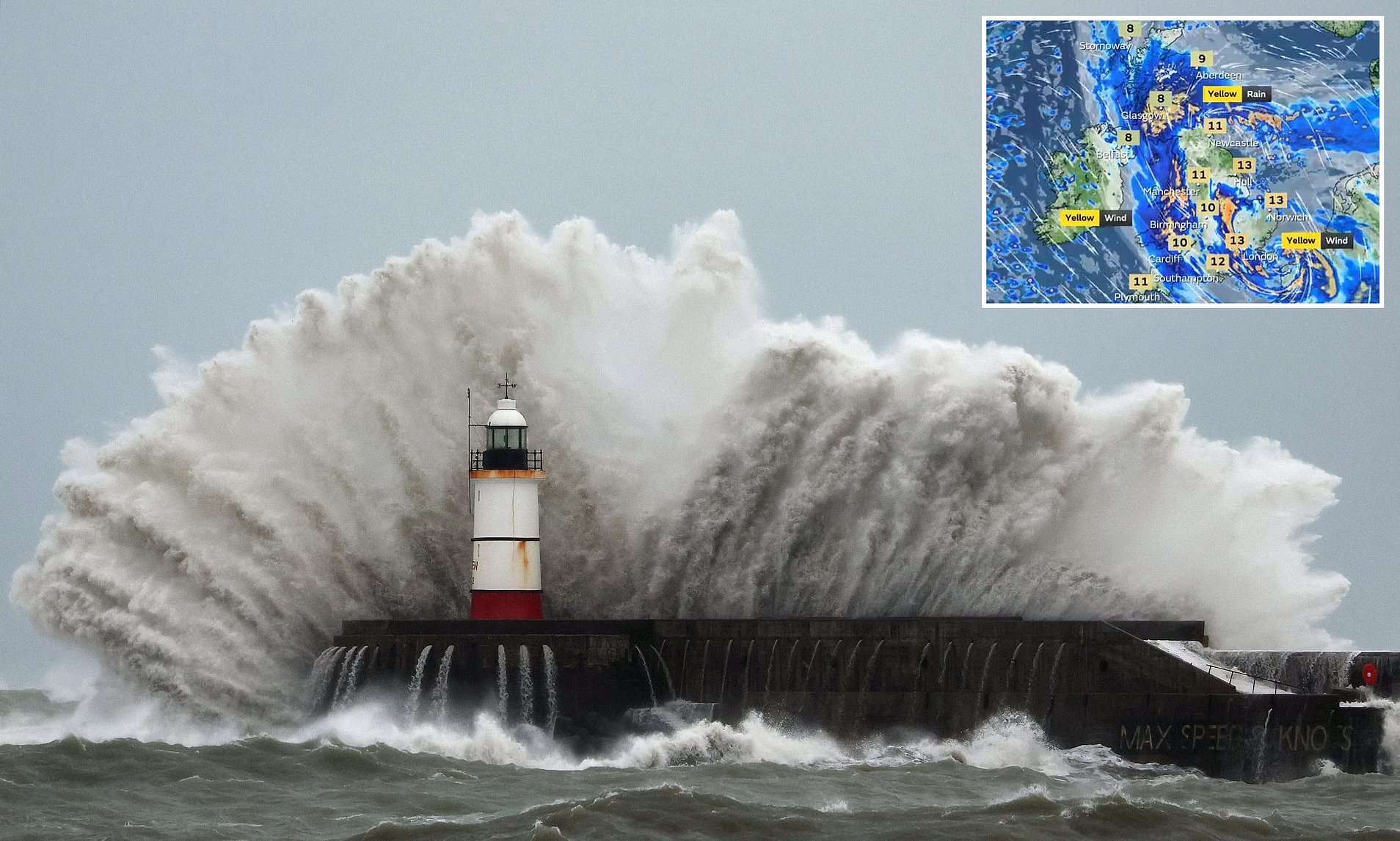 Storm Austen brings 80mph winds: Brighton's West Pier partly crumbles ...