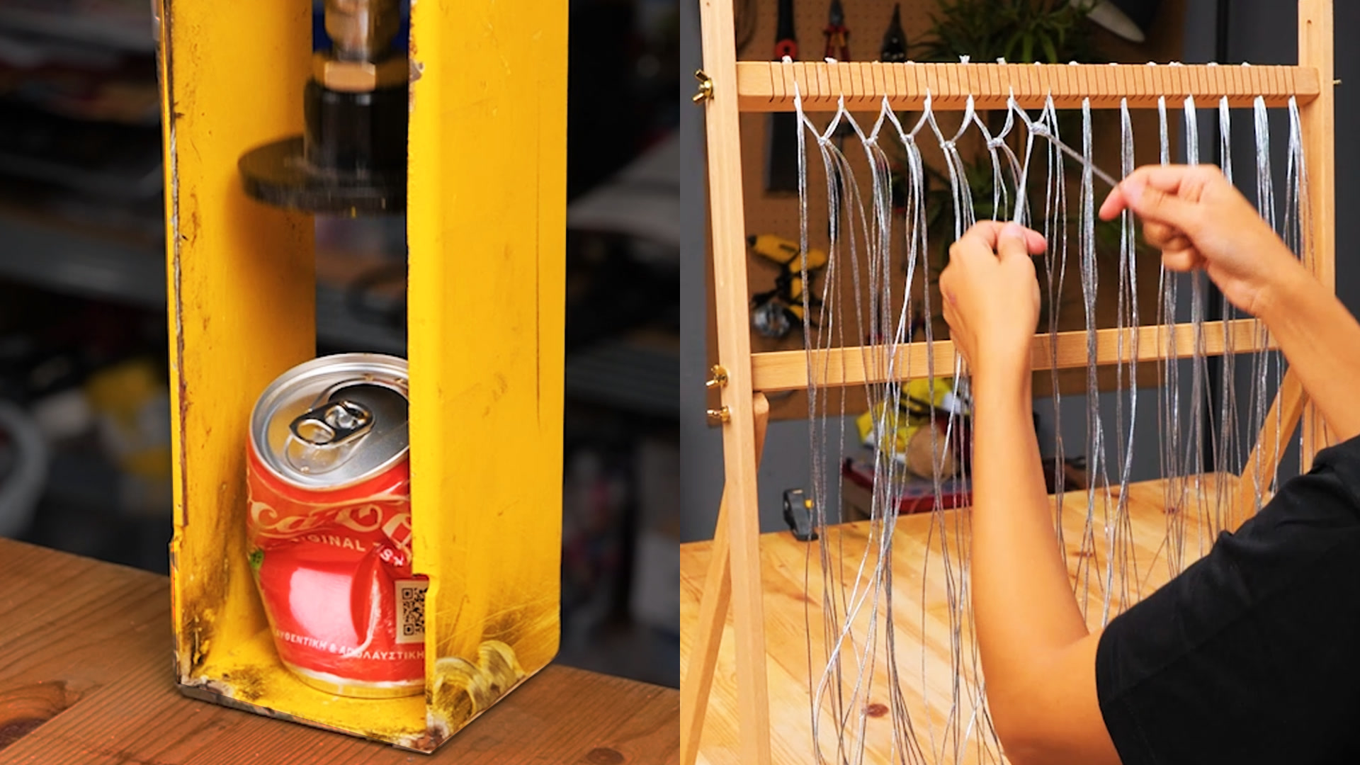 Recyclage d'une canette de Coca en un sac unique