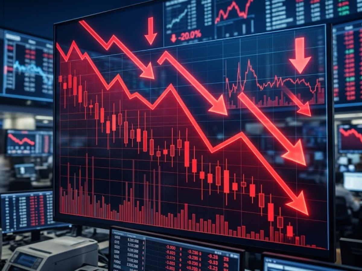 Why is the stock market down today? Sensex falls nearly 1,100 points ...