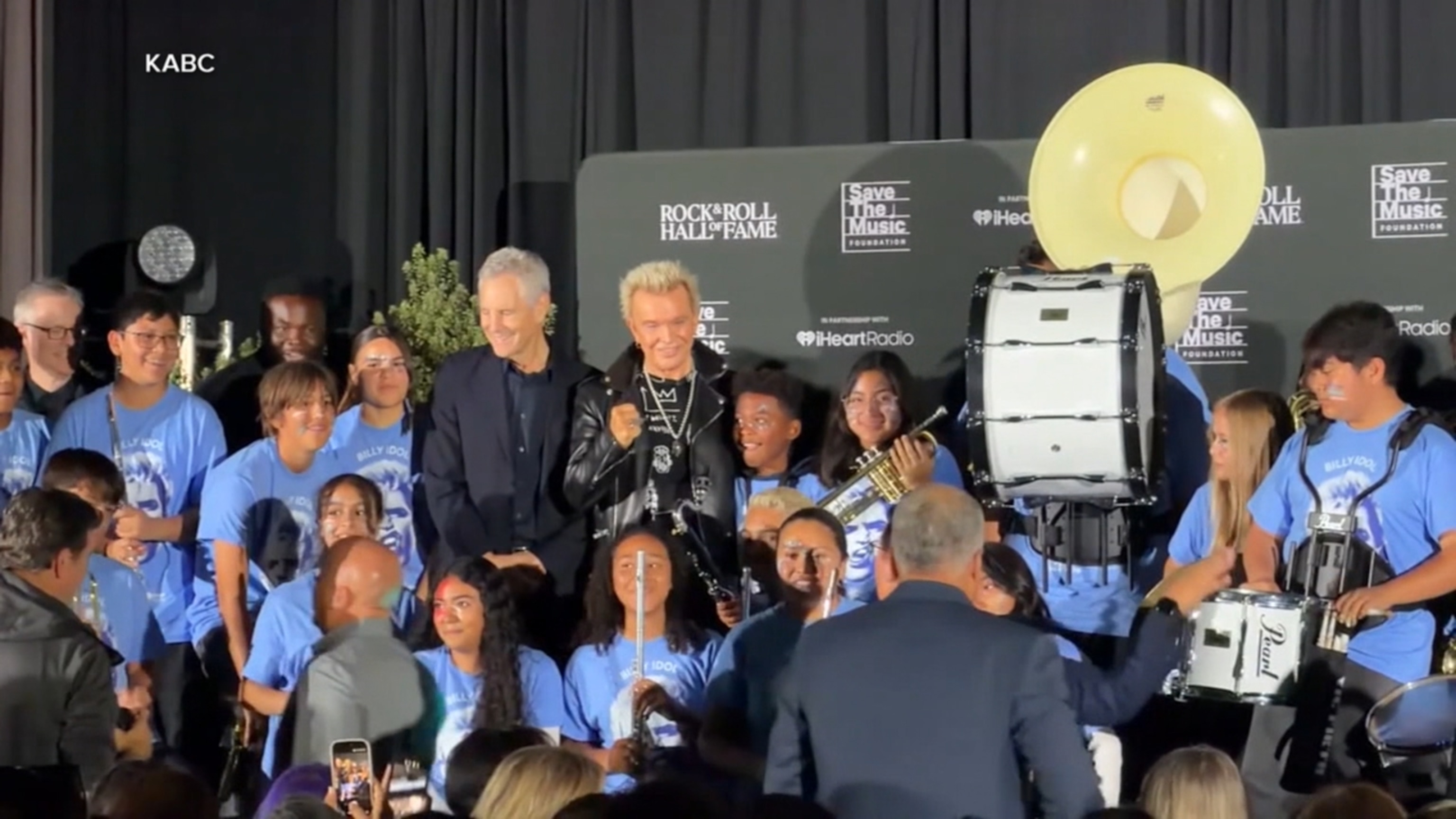 Billy Idol surprises students with musical instruments