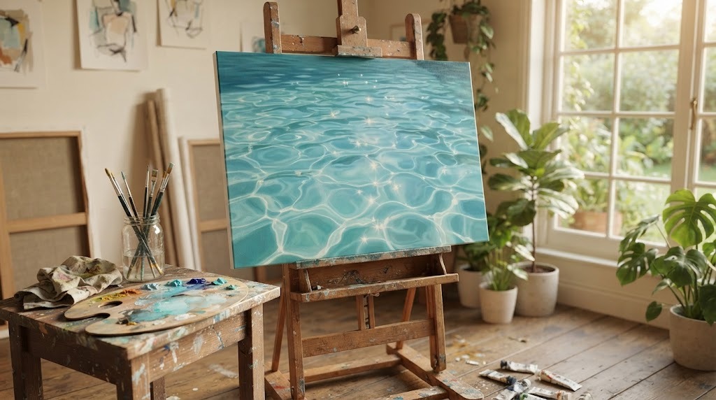 Two year painting: 14 stages behind the realistic water portrait that ...