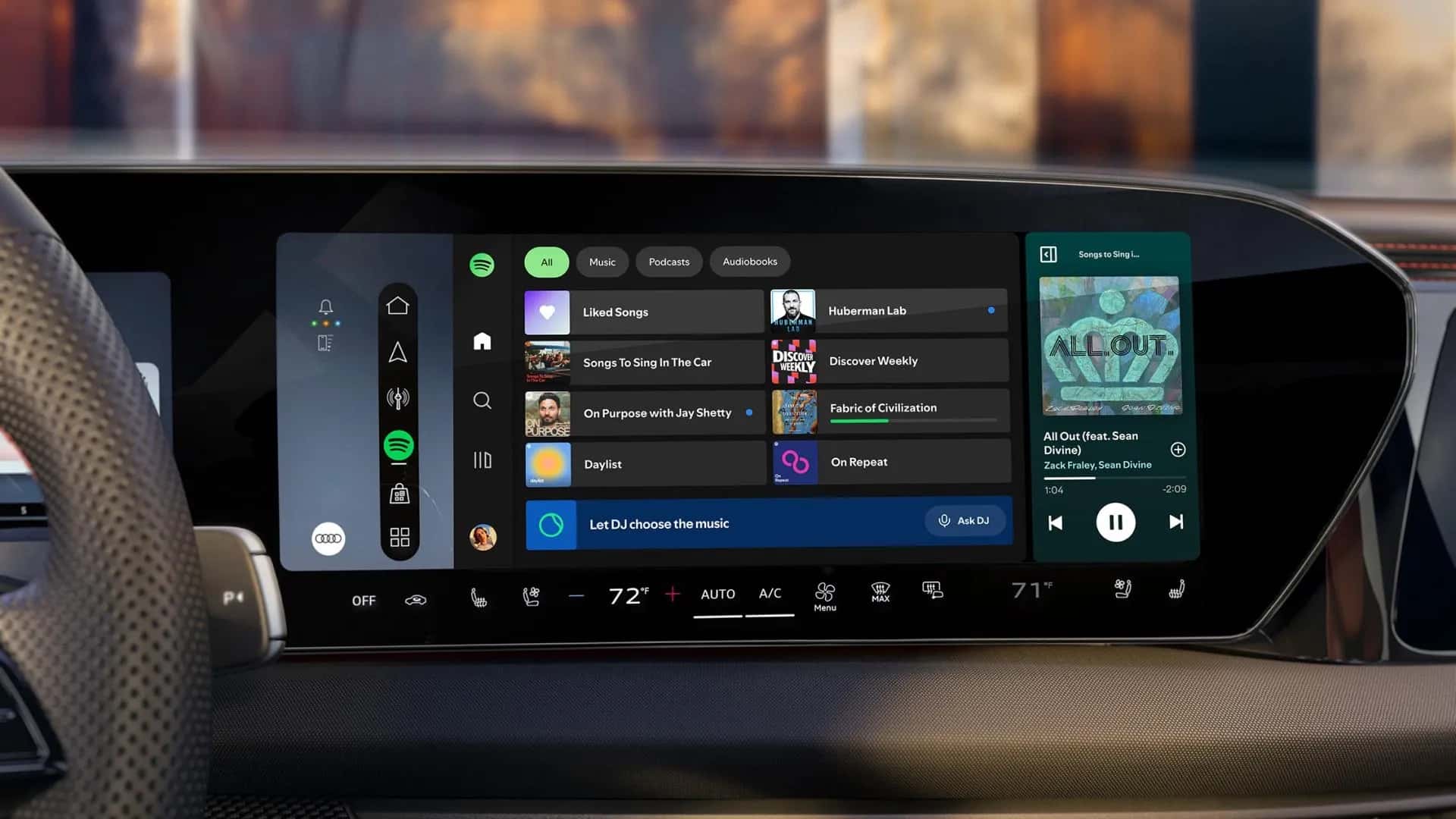 Spotify’s first native in-car app is hitting Audi EVs first