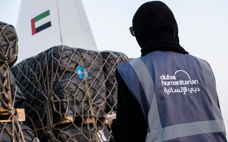 Dubai sends winter relief supplies to Gaza through new air bridge