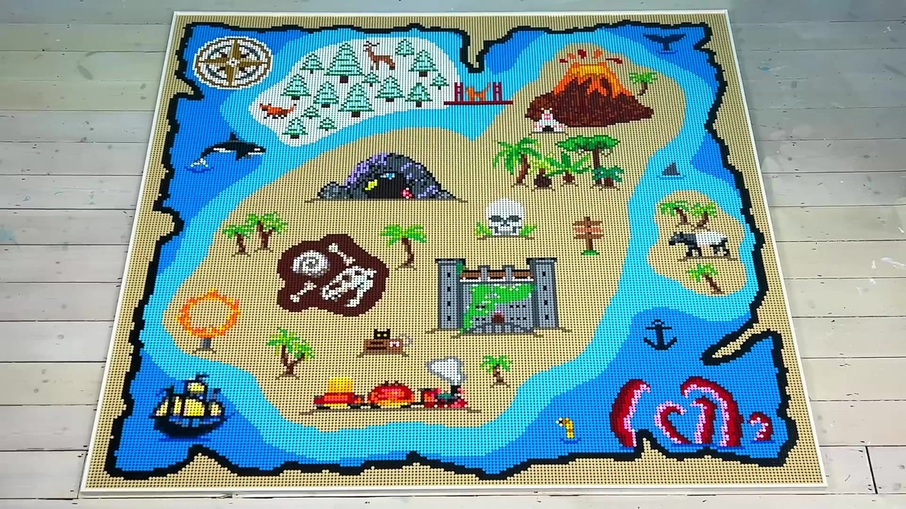 Half-asleep Chris tries to build LEGO art bigger than LEGO’s world map