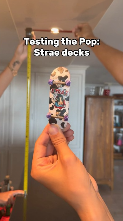 How high can you pop with fingerboard tricks?