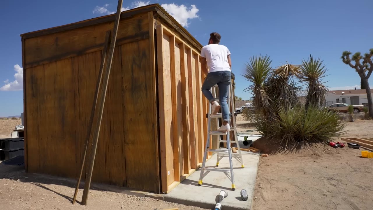 He needed more storage — so he built a 4×8 shed
