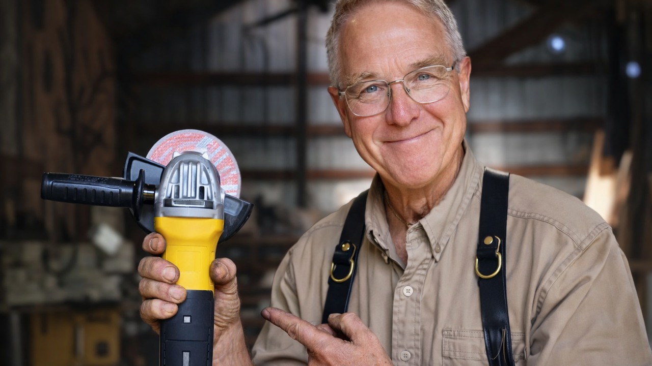 A rounded bolt head gets a screwdriver slot with an angle grinder ...