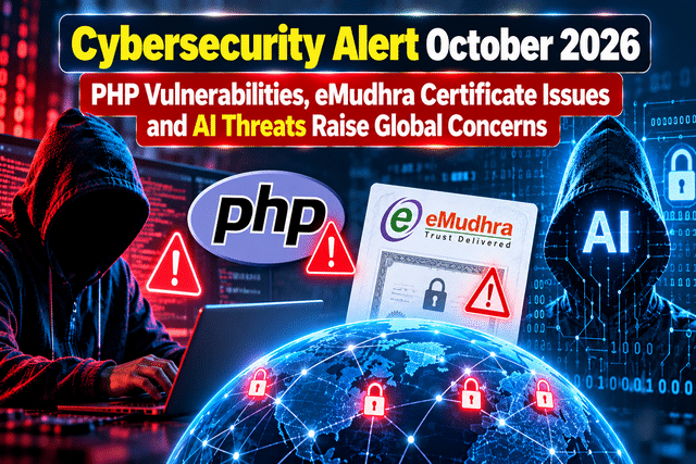 Cybersecurity alert October 2026: PHP vulnerabilities, eMudhra ...