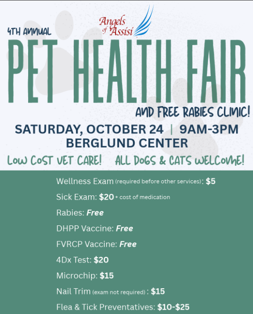 Angels of Assisi to host 4th annual low-cost pet health clinic