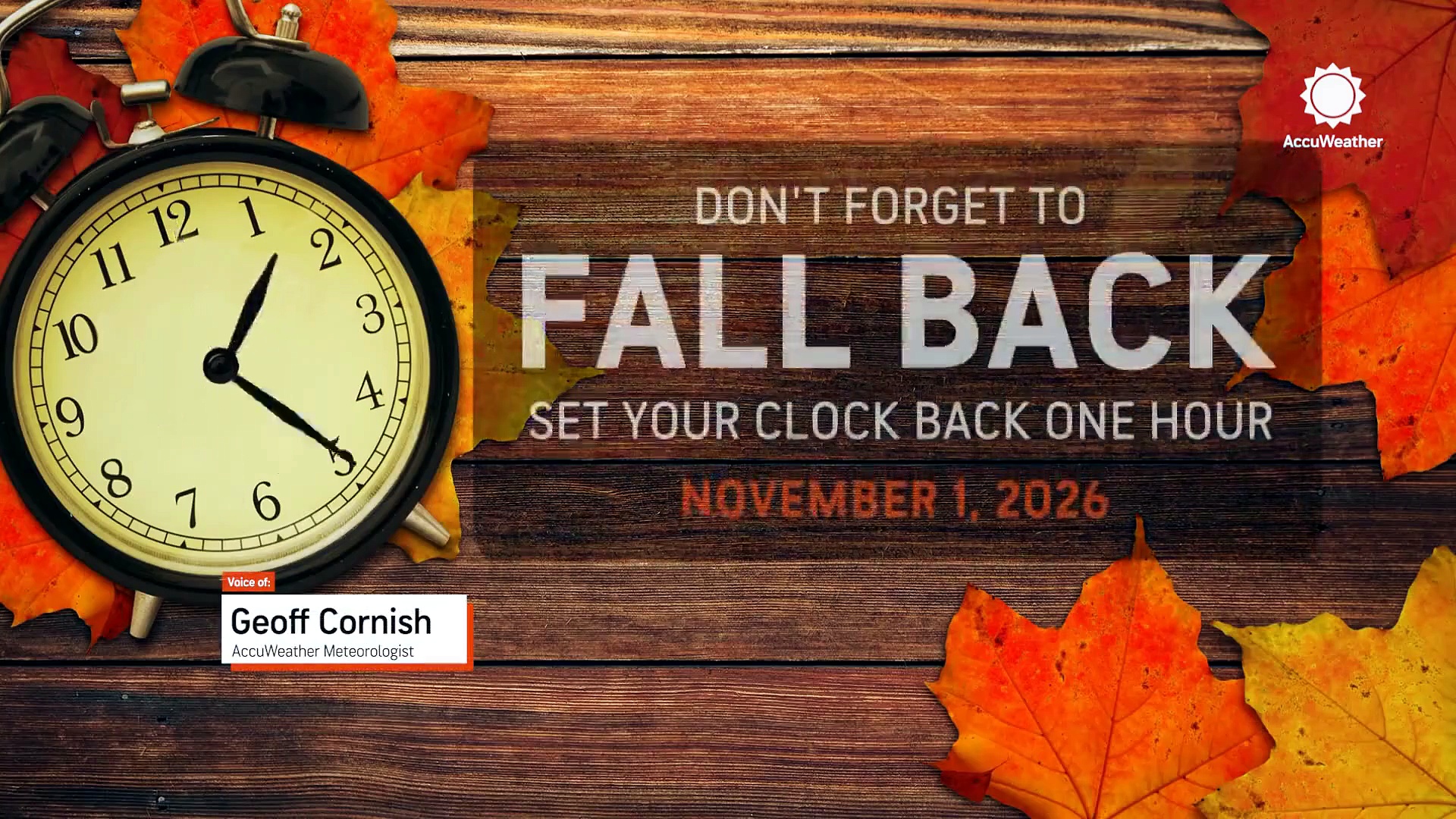 Don't forget to fall back: Daylight saving time ends Nov. 1