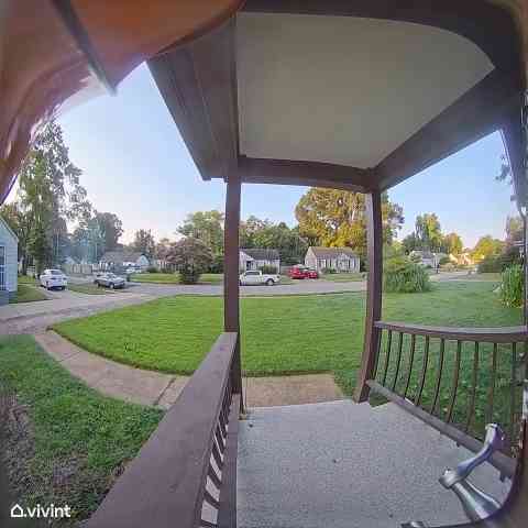 Woman pursues a man on a bicycle - loses control and slams into a house