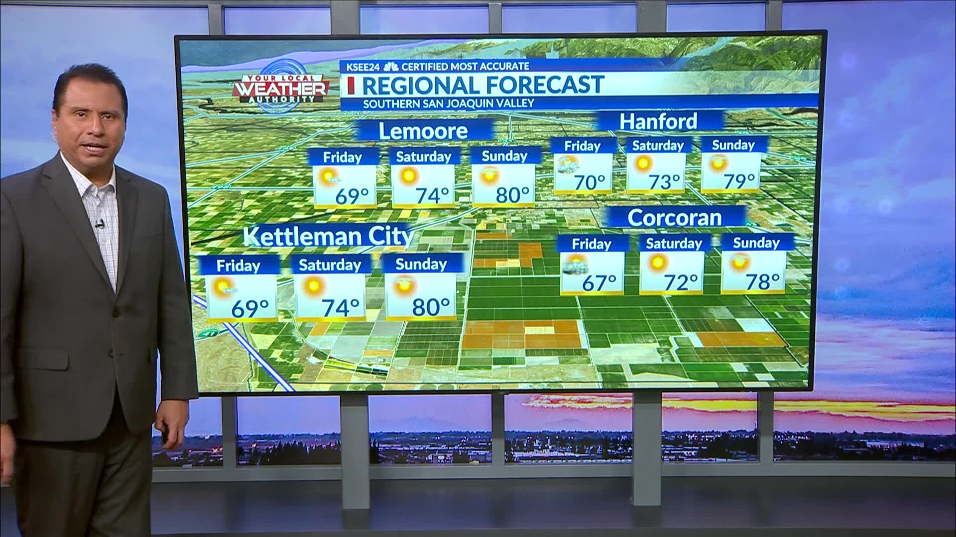 Friday South Valley forecast